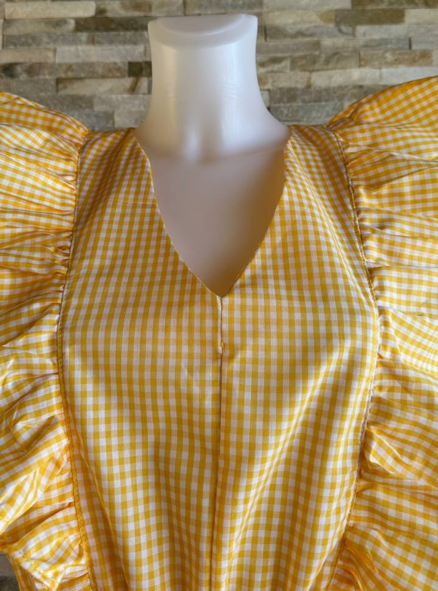 Vestido vichy amarillo