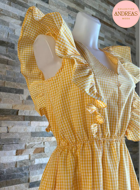 Vestido vichy amarillo