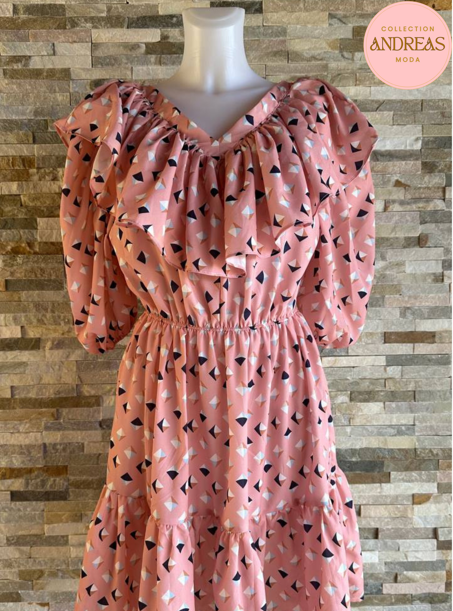 Vestio vaporoso rosa