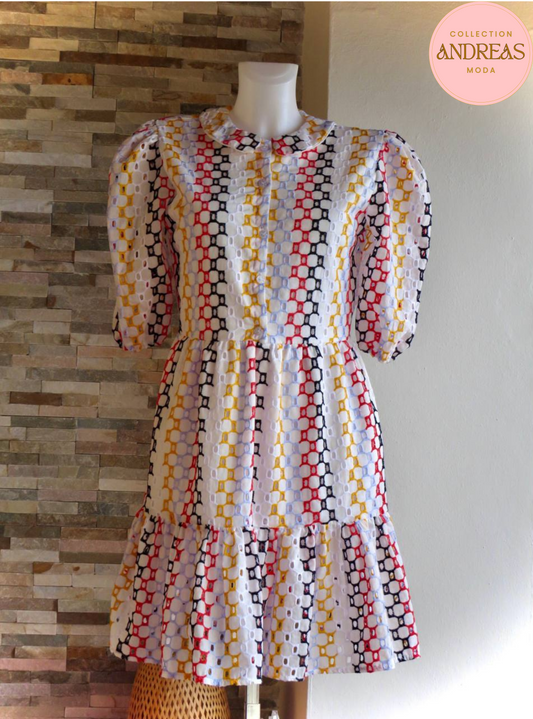Vestido bordado 5 colores
