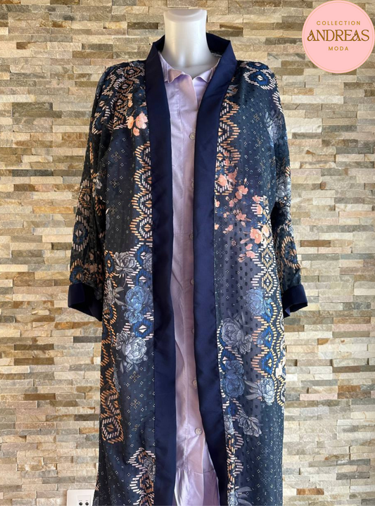 kimono azul lurex