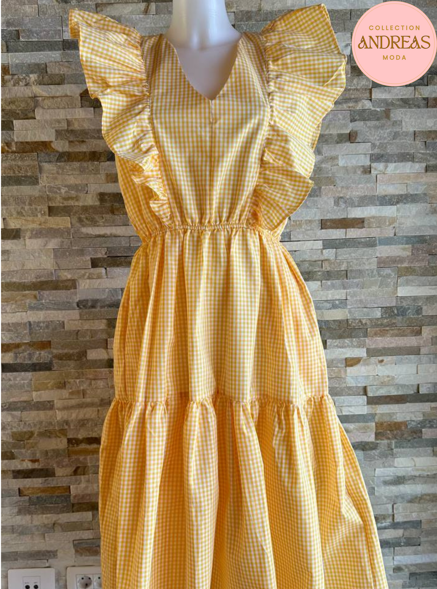 Vestido vichy amarillo