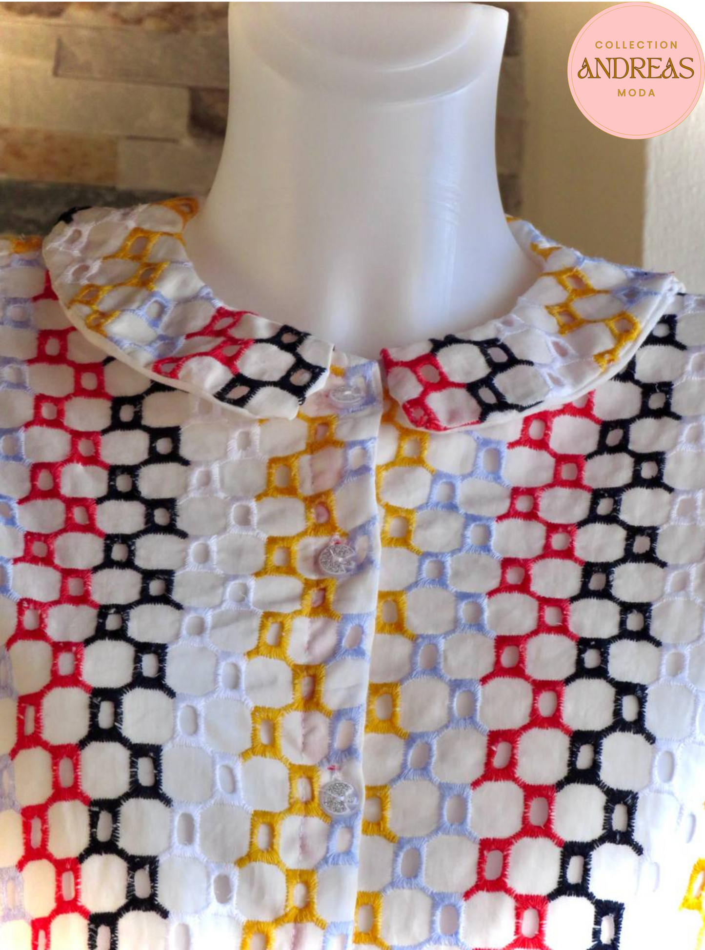 Vestido bordado 5 colores