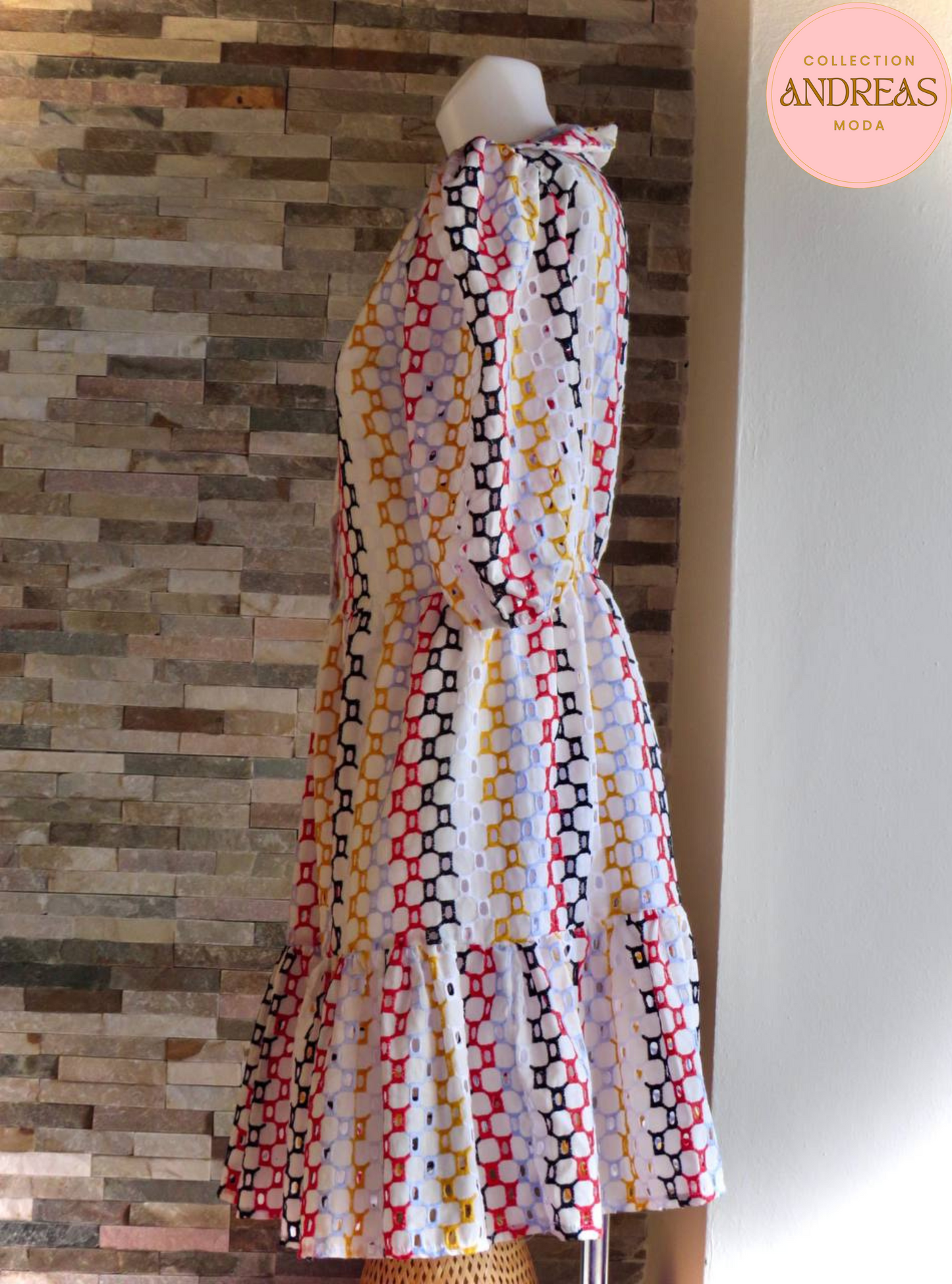 Vestido bordado 5 colores