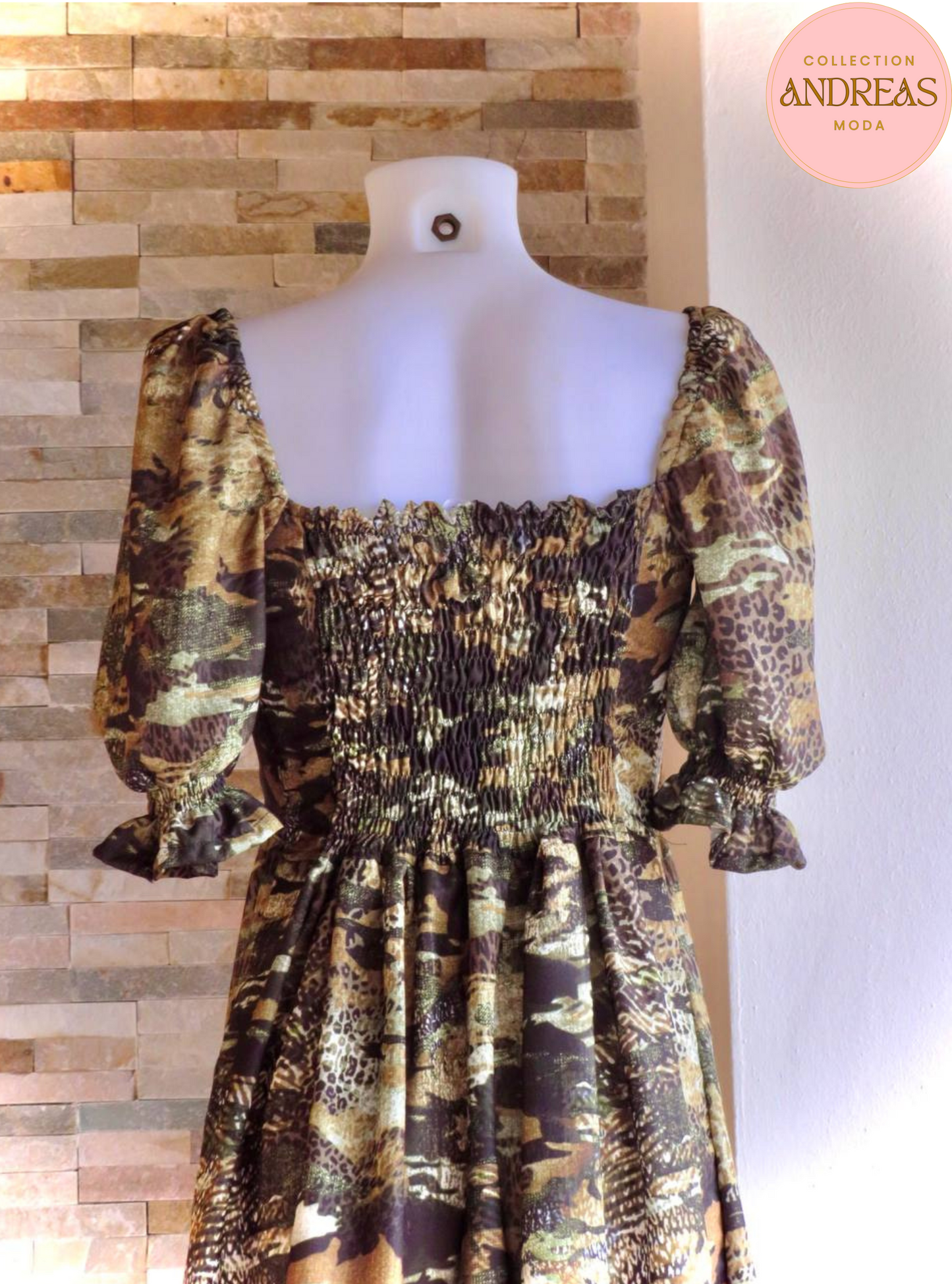 Vestido estampado nudo