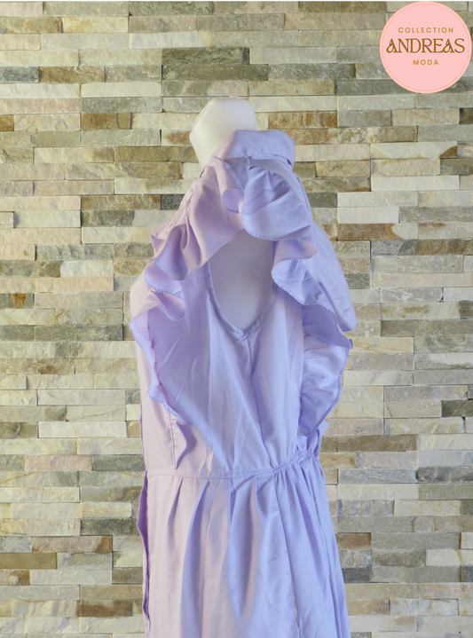 Vestido de algodon lila