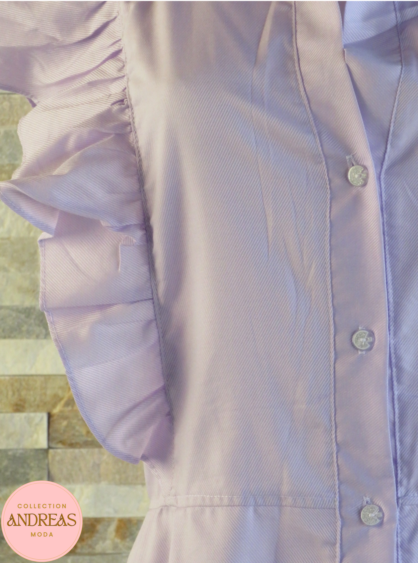 Vestido de algodon lila